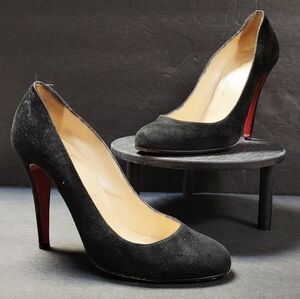 Christian Louboutin Black Red Bottoms Size 38